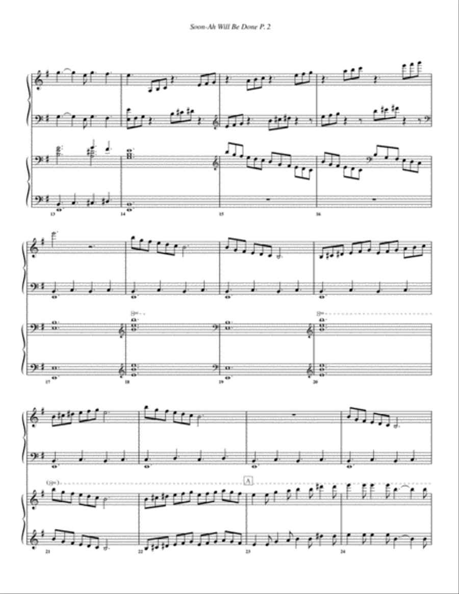Soon-Ah Will Be Done--Duo Piano 2 Pianos, 4-Hands scores gallery preview page 3