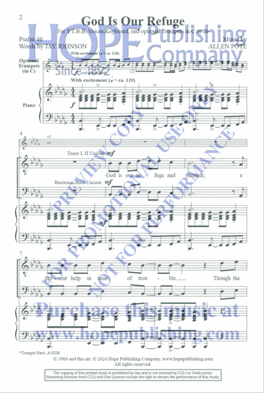 God Is Our Refuge God Is Our Refuge TTBB scores gallery preview page 3