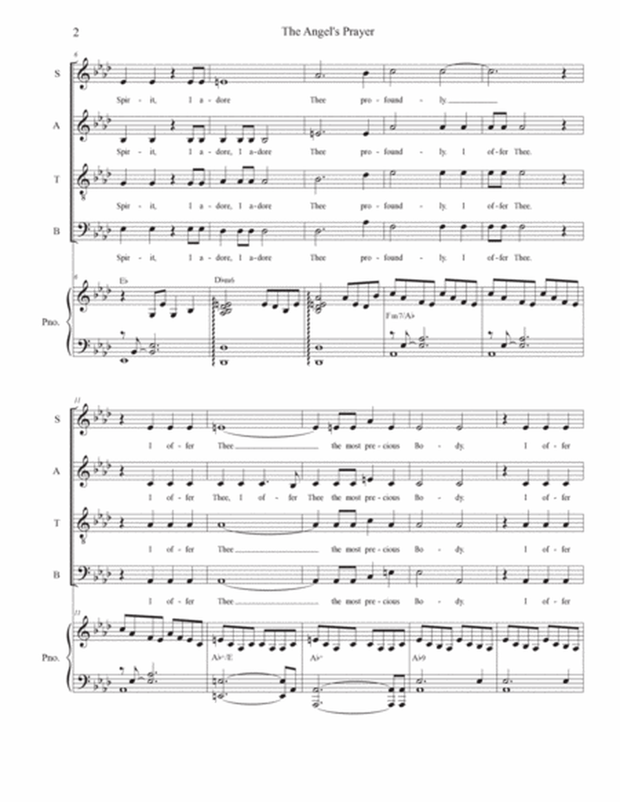 The Angel's Prayer (SATB) image number null