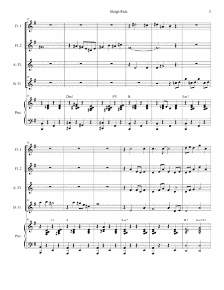 Sleigh Ride (for Flute Choir and Piano) image number null