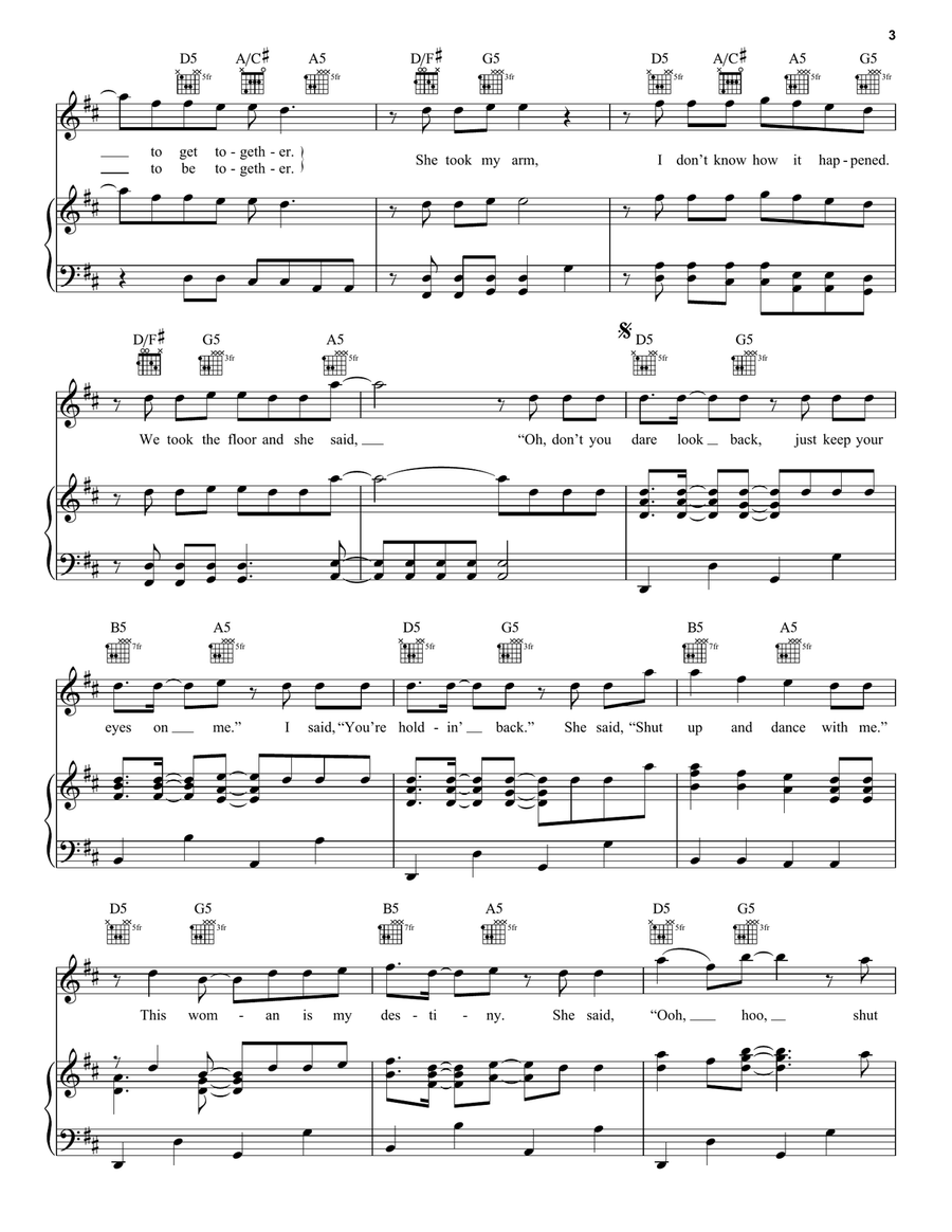 Shut Up And Dance Piano, Vocal, Guitar scores gallery preview page 3
