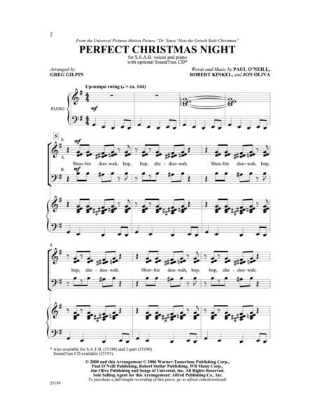 Perfect Christmas Night (from Dr. Seuss! How the Grinch Stole Christmas) image number null