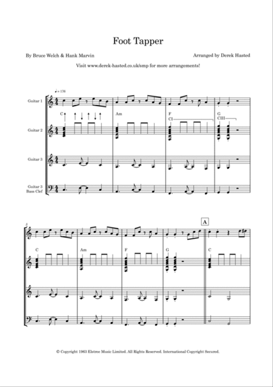 Foot Tapper Guitar Ensemble scores gallery preview page 4