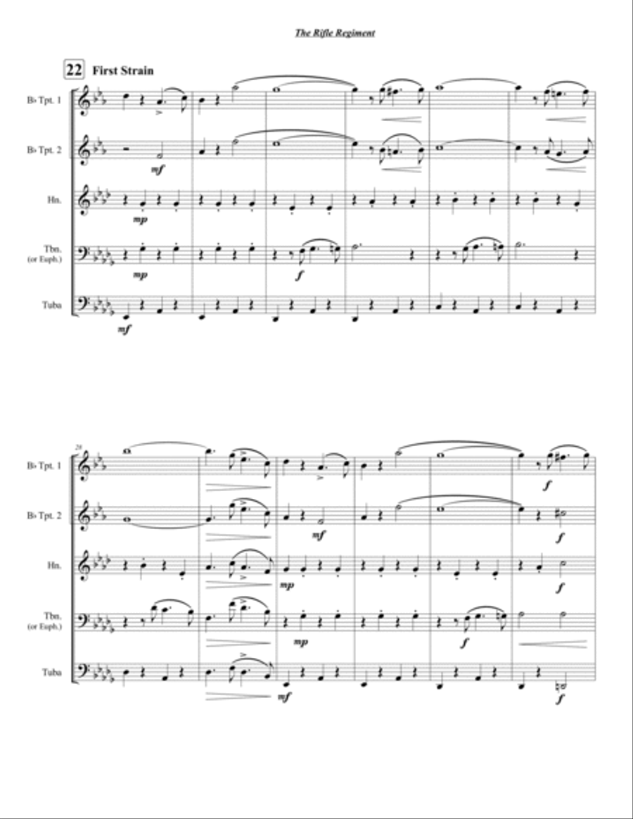 The Rifle Regiment Brass Quintet scores gallery preview page 5