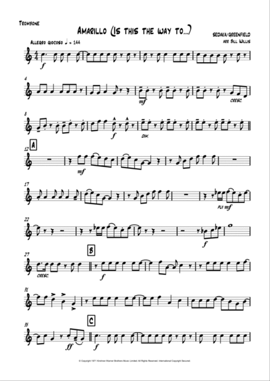 Amarillo (is This The Way To) School and Community scores gallery preview page 3