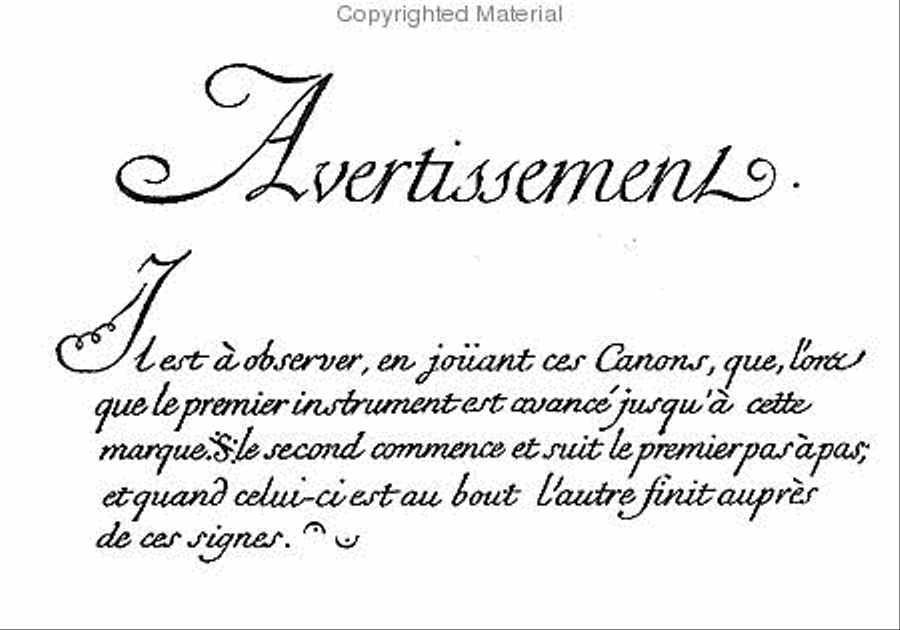 XIIX melodious canons or VI sonatas for two. Paris, 1738. Flute Solo scores gallery preview page 2