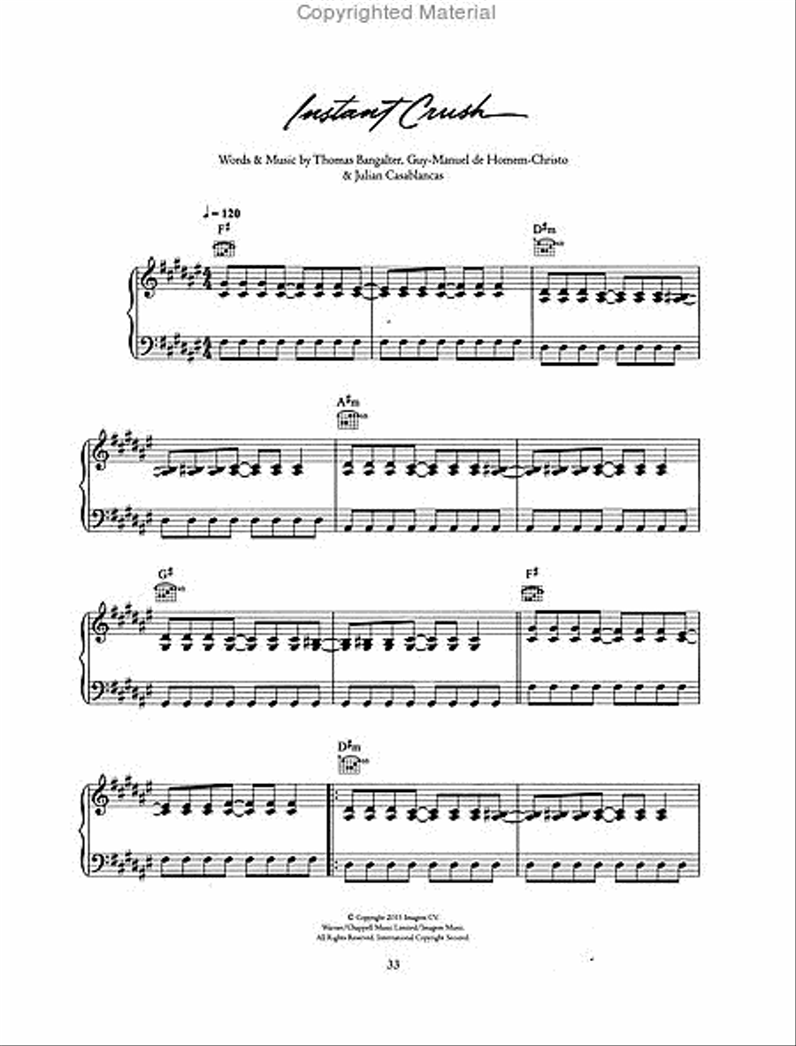 Daft Punk – Random Access Memories Piano, Vocal, Guitar scores gallery preview page 6