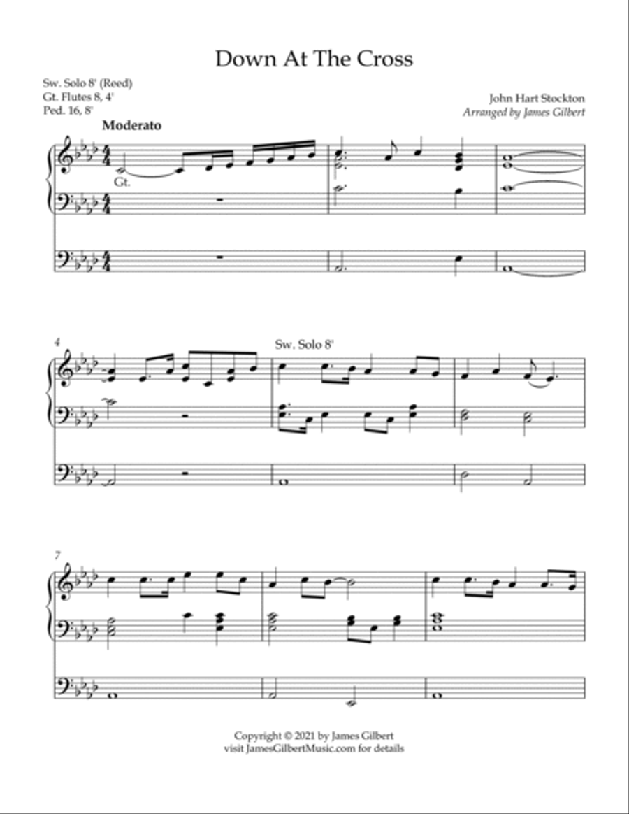 Down At The Cross Organ Solo scores gallery preview page 2