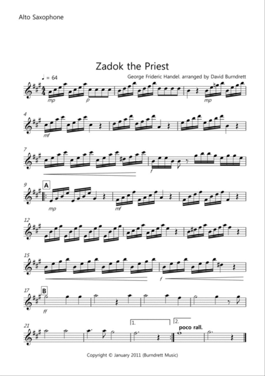 Zadok the Priest for School Wind Band Zadok the Priest for School Wind Band Concert Band scores gallery preview page 6