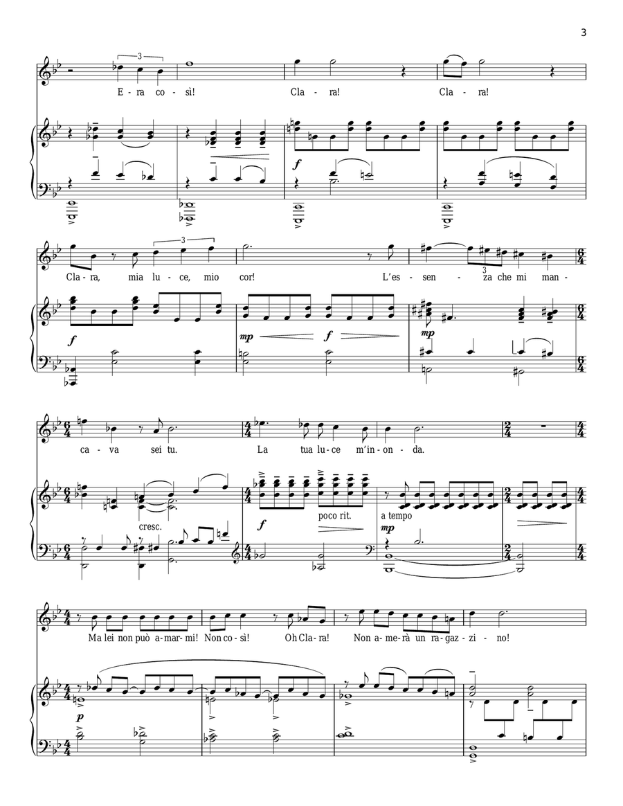 Il Mondo Era Vuoto (from The Light In The Piazza) Piano, Vocal scores gallery preview page 3
