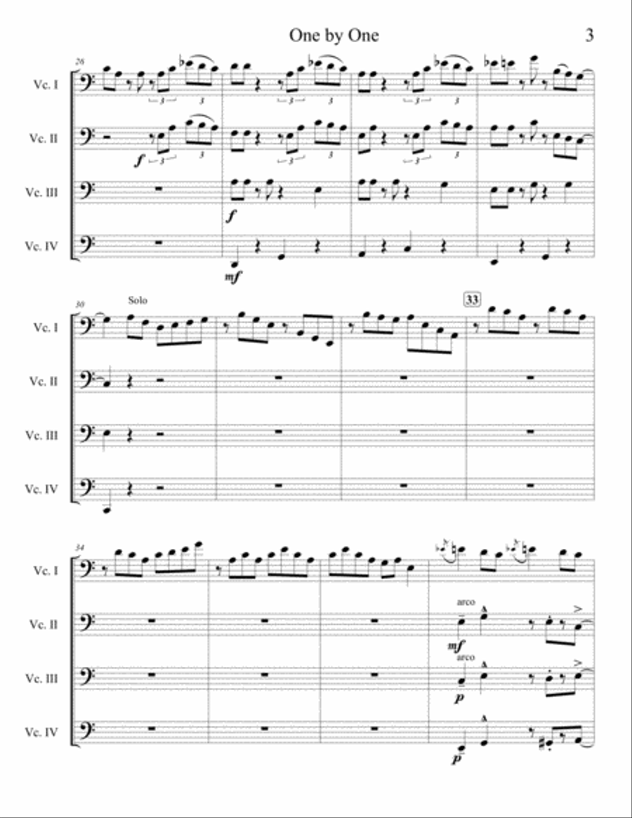 One By One Small Ensemble scores gallery preview page 3