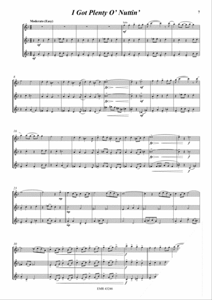 Gershwin For Three Alto Saxophone scores gallery preview page 4