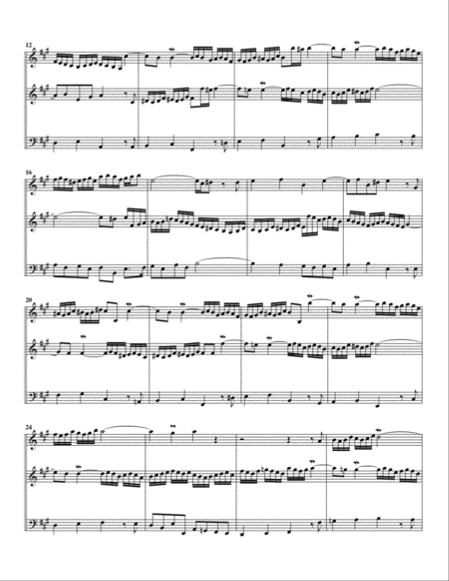 Trio super: Allein Gott in der Höh sei Ehr BWV 664 (arrangement for 2 violins and violoncello) String Trio scores gallery preview page 3