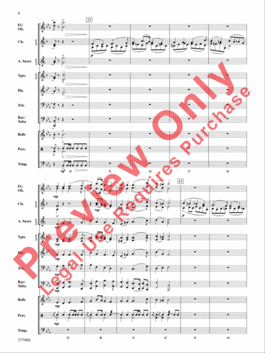 Romance, Opus 40 Concert Band scores gallery preview page 6