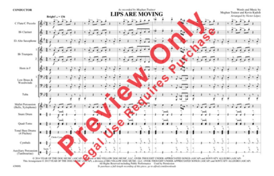 Lips Are Moving Marching Band scores gallery preview page 2