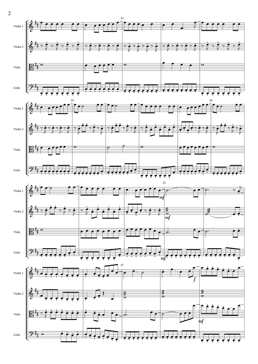 Good Luck, Babe! String Quartet scores gallery preview page 2