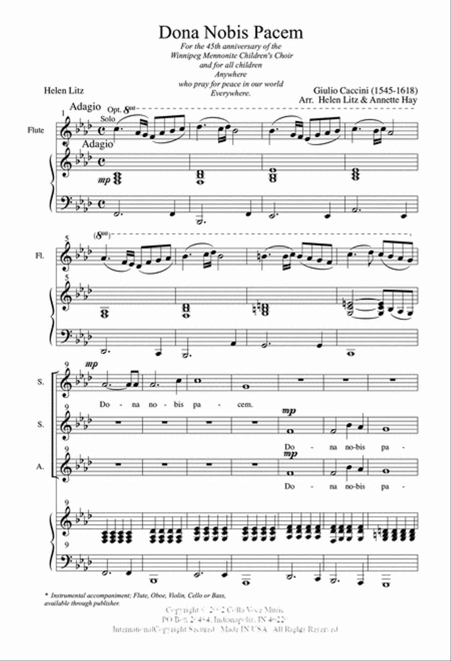 Dona Nobis Pacem Dona Nobis Pacem SSA scores gallery preview page 2