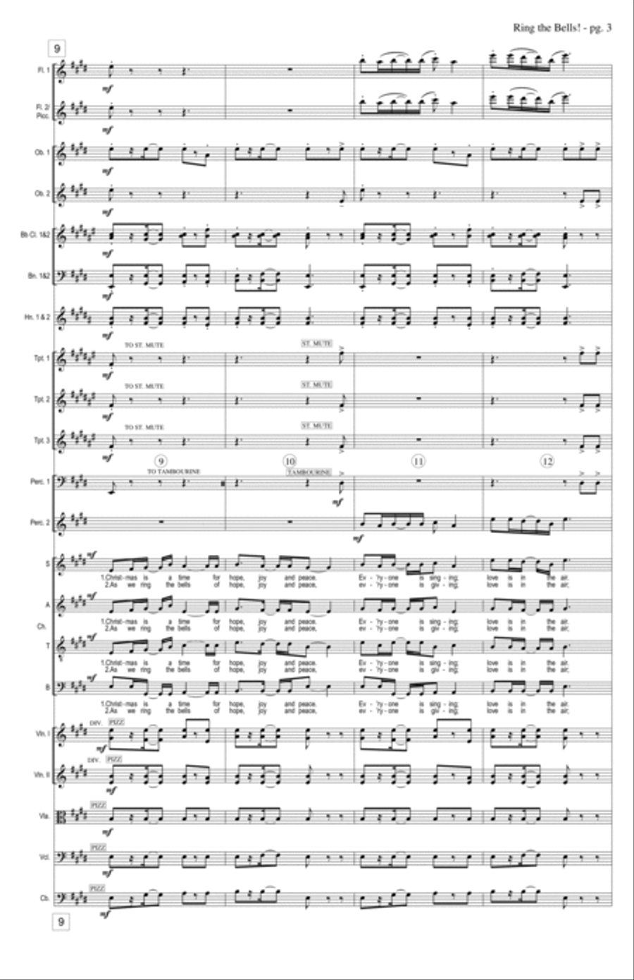 Ring The Bells! - Full Score Choir scores gallery preview page 3