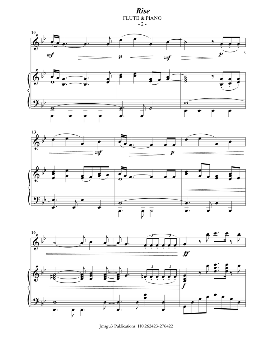 Rise Flute Solo scores gallery preview page 2