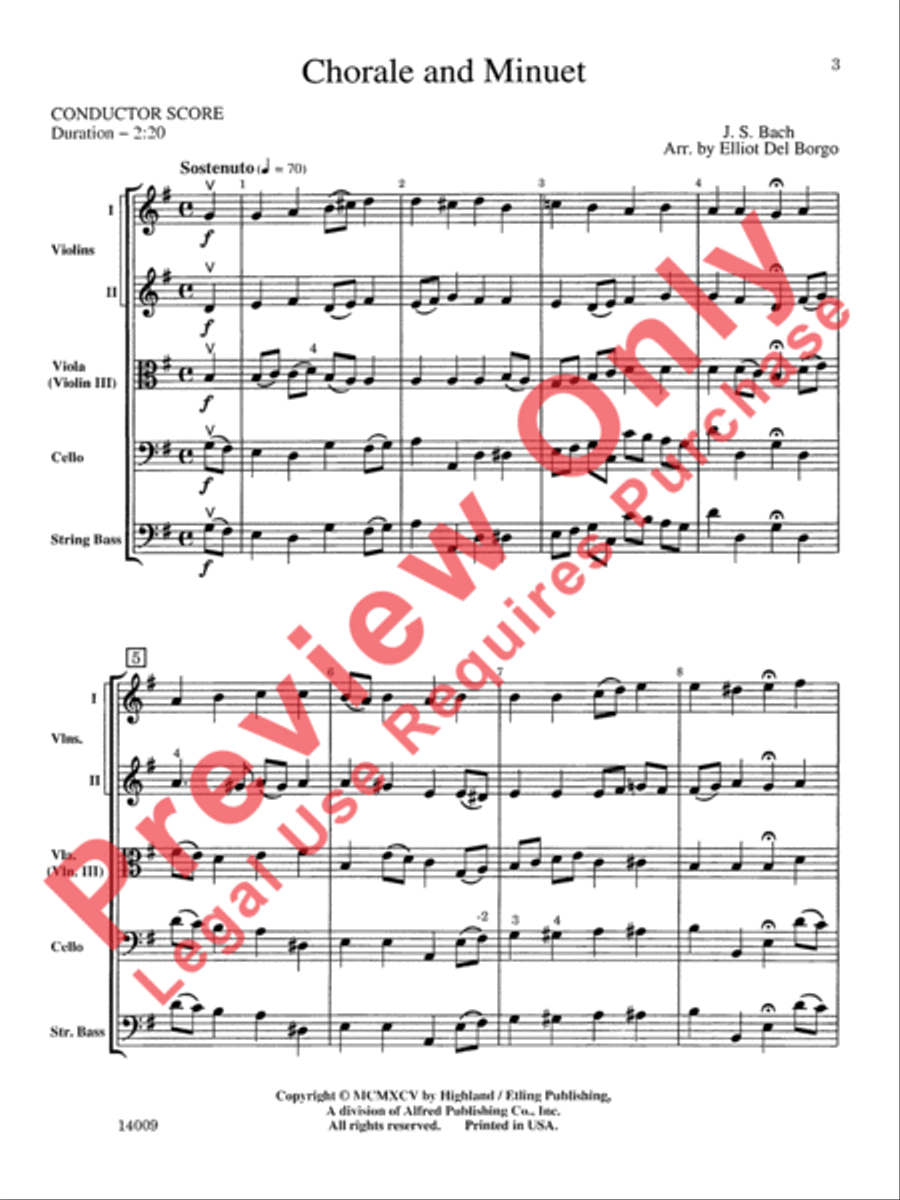 Chorale and Minuet Chorale and Minuet String Orchestra scores gallery preview page 4