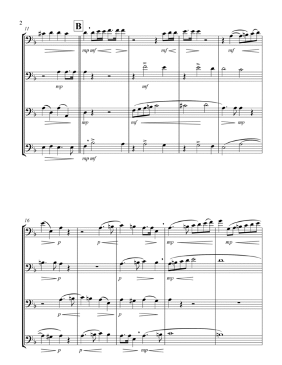 Kyrie (Durante) (Trombone Quartet) Brass Quartet scores gallery preview page 2