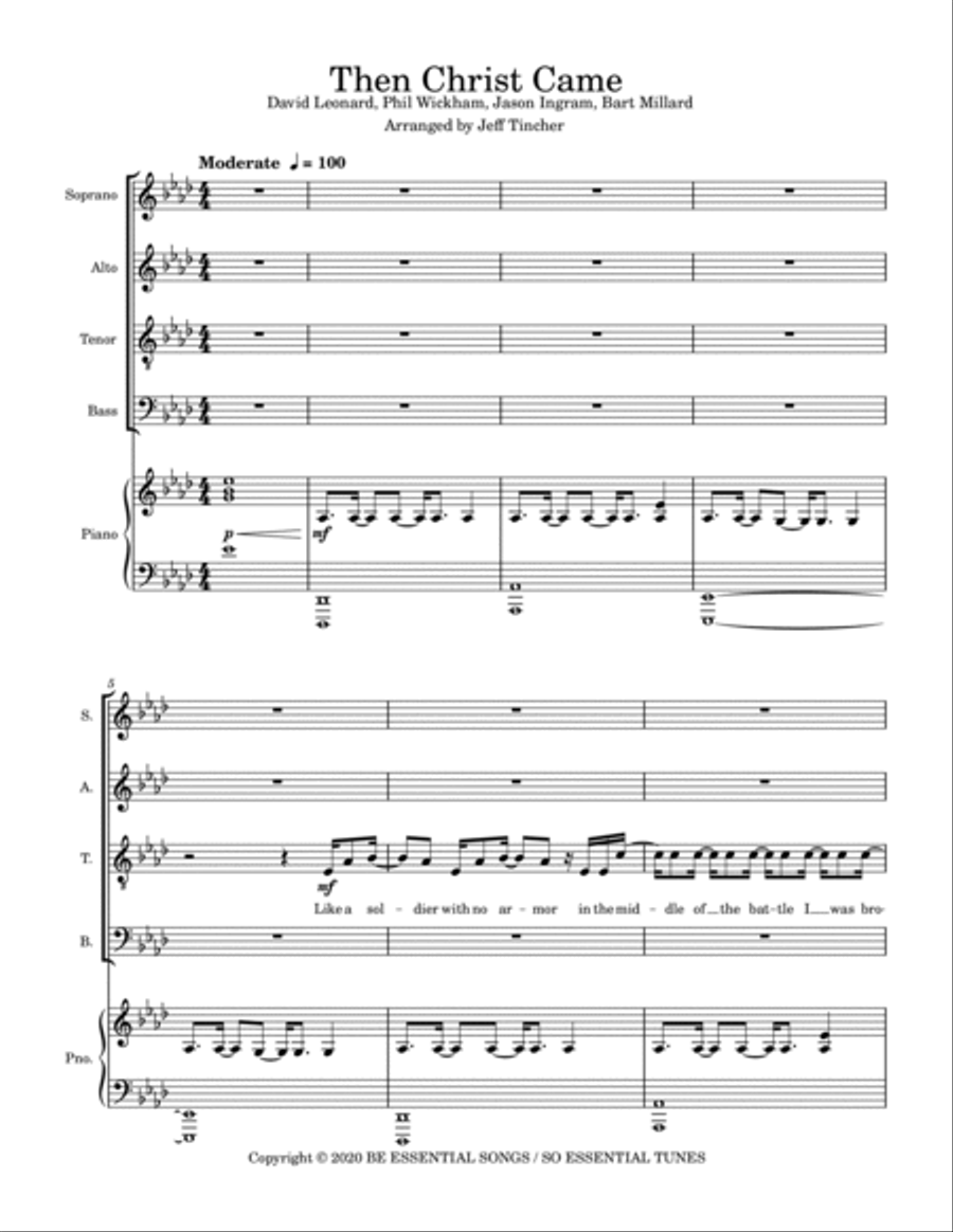 Then Christ Came 4-Part scores gallery preview page 2