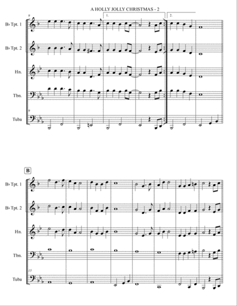 A Holly Jolly Christmas A Holly Jolly Christmas Brass Ensemble scores gallery preview page 3