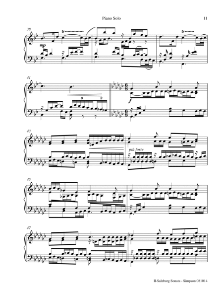 Salzburg Sonata for Piano (2nd Mvt. 'Molto cantabile ed espressivo') image number null