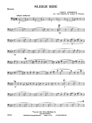 Sleigh Ride: Bassoon
