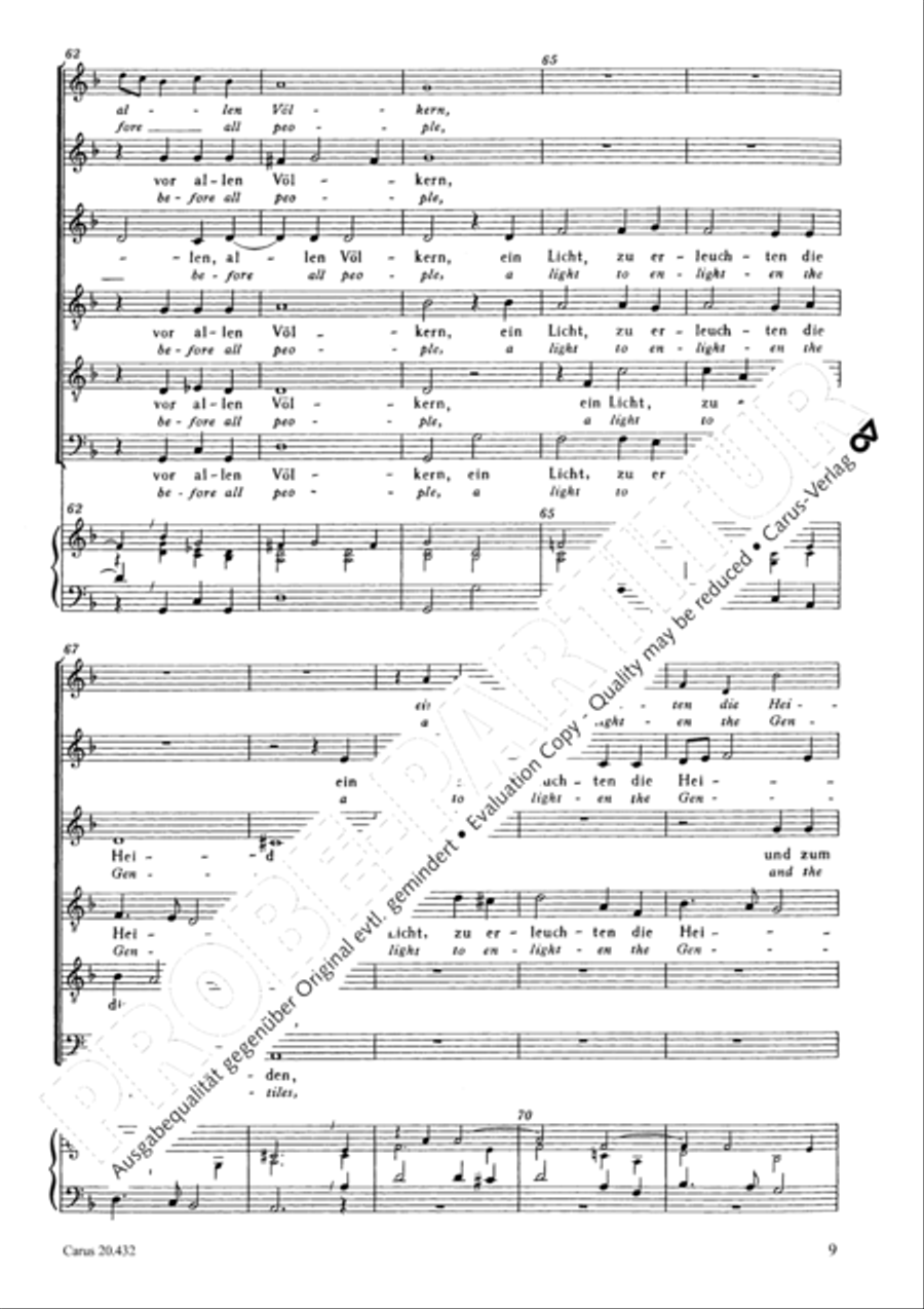Lord, now lettest thou thy servant depart (Herr, nun lassest du deinen Diener) Choir scores gallery preview page 10