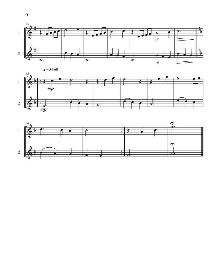 10 Clarinet Duets for Teens, Vol. 2 Clarinet Duet scores gallery preview page 6