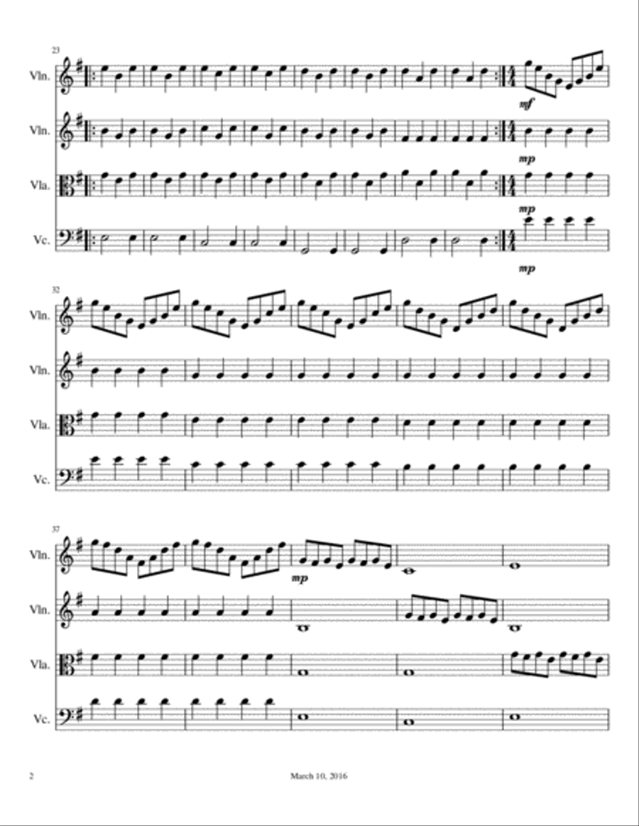 Who We Are Who We Are String Quartet scores gallery preview page 2