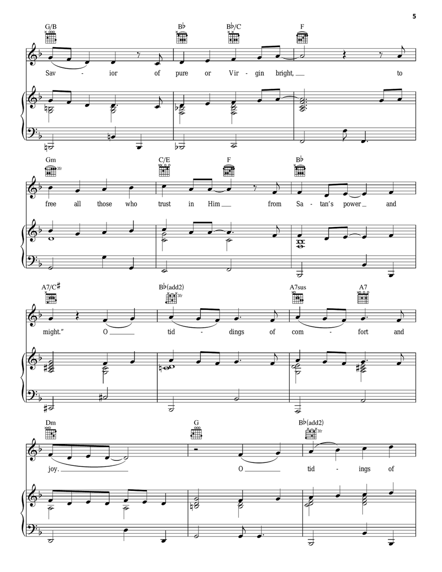 God Rest Ye Merry, Gentlemen Piano, Vocal, Guitar scores gallery preview page 5