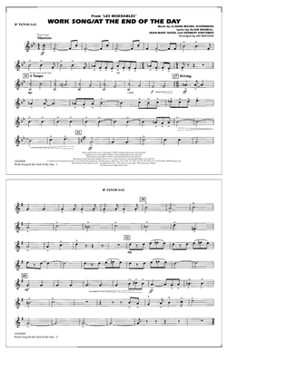 Work Song/At the End of the Day (Les Misérables) (arr. Jay Bocook) - Bb Tenor Sax