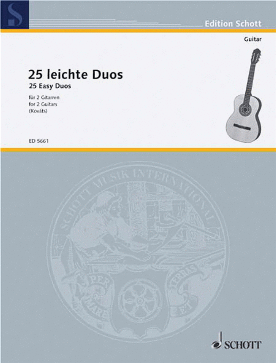 25 Easy Guitar Duets Acoustic Guitar scores gallery preview page 1