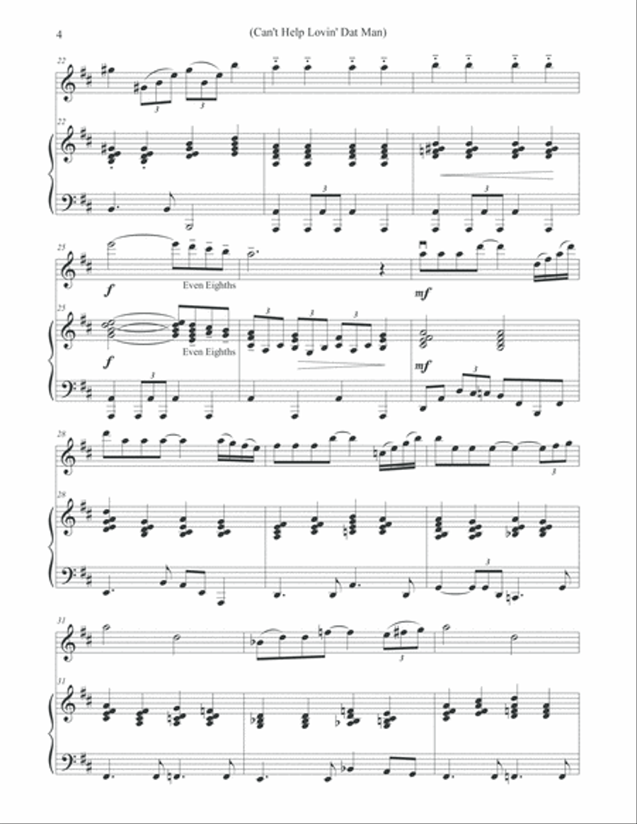 Can't Help Lovin' Dat Man Violin Solo scores gallery preview page 4