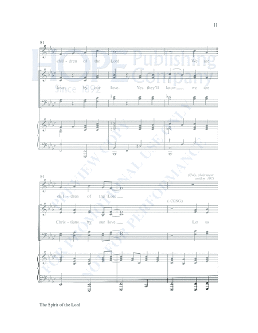 The Spirit of the Lord 4-Part scores gallery preview page 12