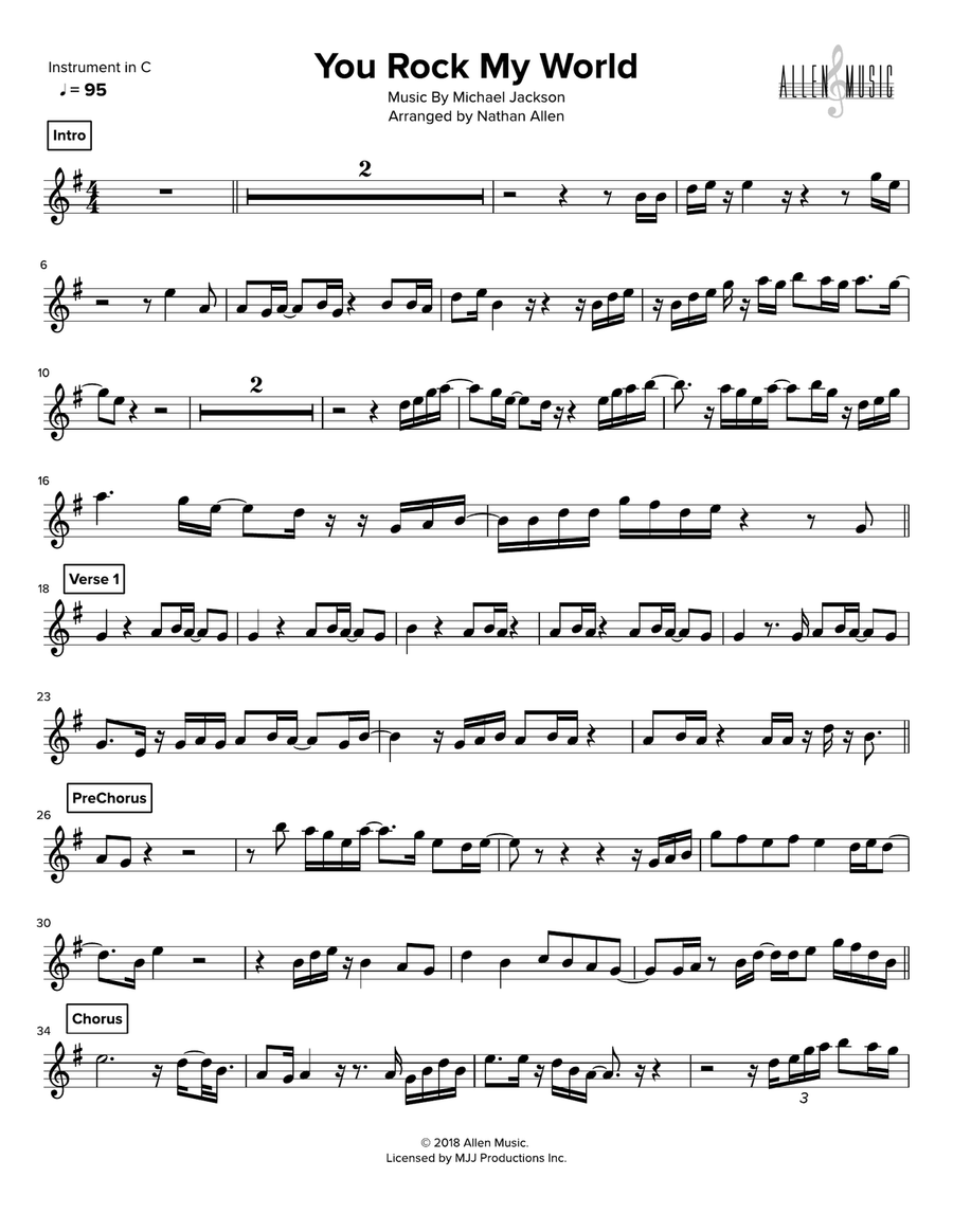 You Rock My World Small Ensemble scores gallery preview page 1