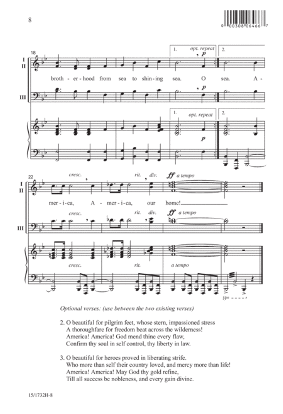 Here's to America - Set 1 3-Part scores gallery preview page 8