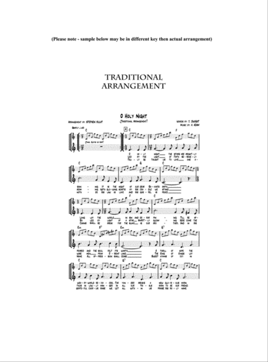 O Holy Night - Lead sheet arranged in traditional and jazz style (key of Bb) Jazz Ensemble scores gallery preview page 2