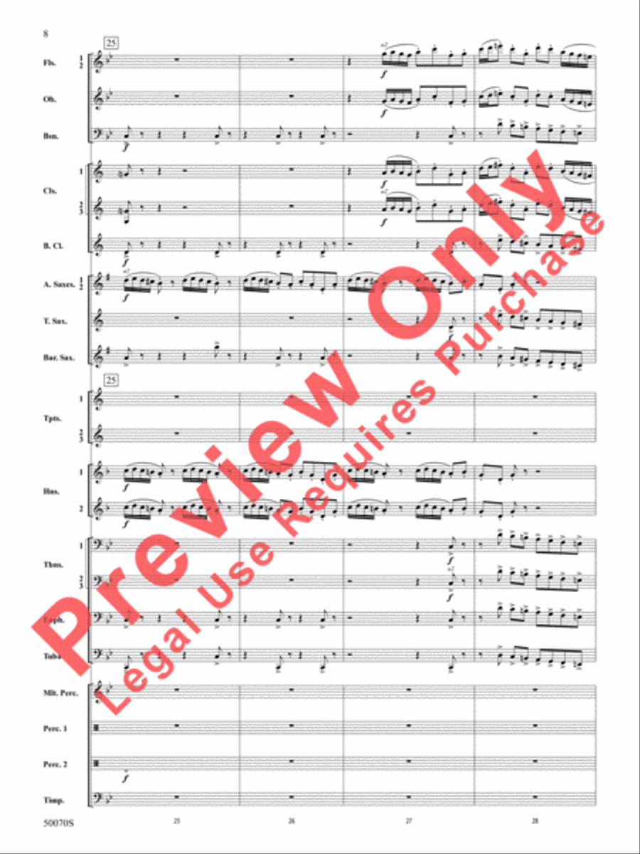 Fantastic Beasts -- The Secrets of Dumbledore Concert Band scores gallery preview page 9