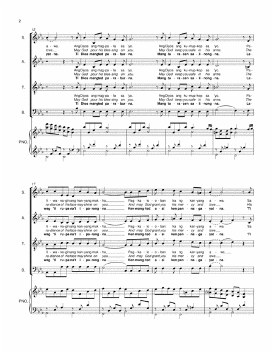 Pagpapala Pagpapala 4-Part scores gallery preview page 2