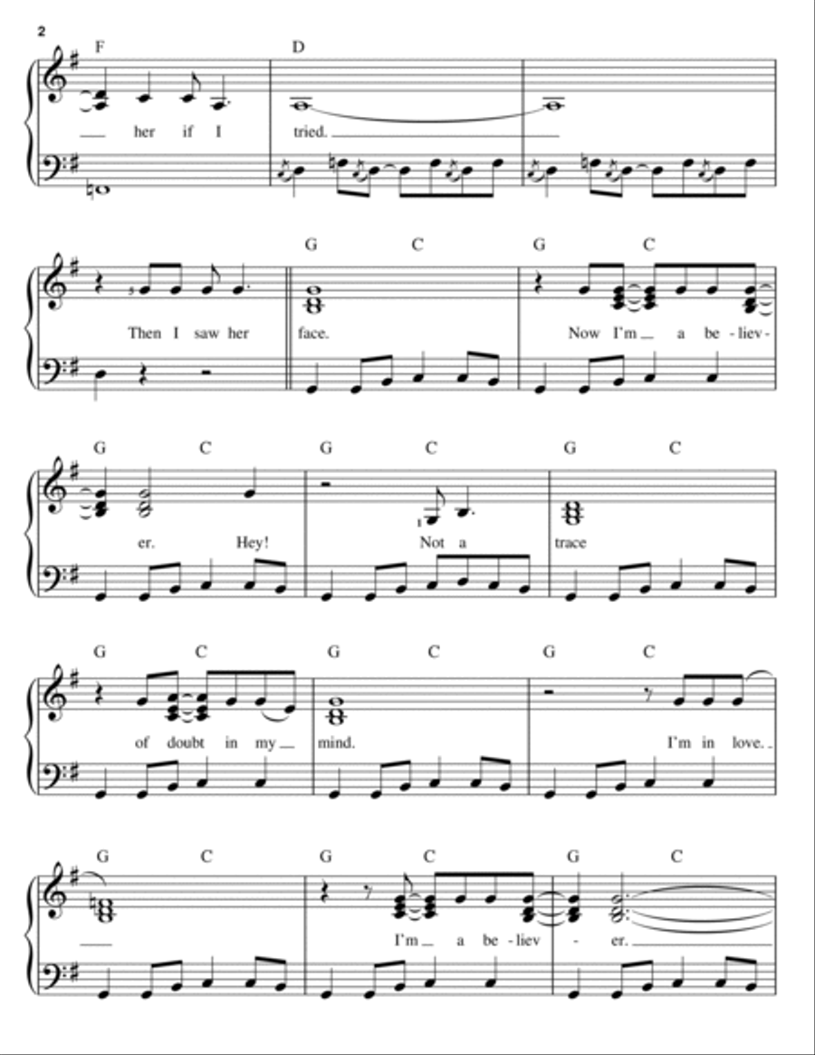 I'm A Believer (Reprise) I'm A Believer (Reprise) Easy Piano scores gallery preview page 2