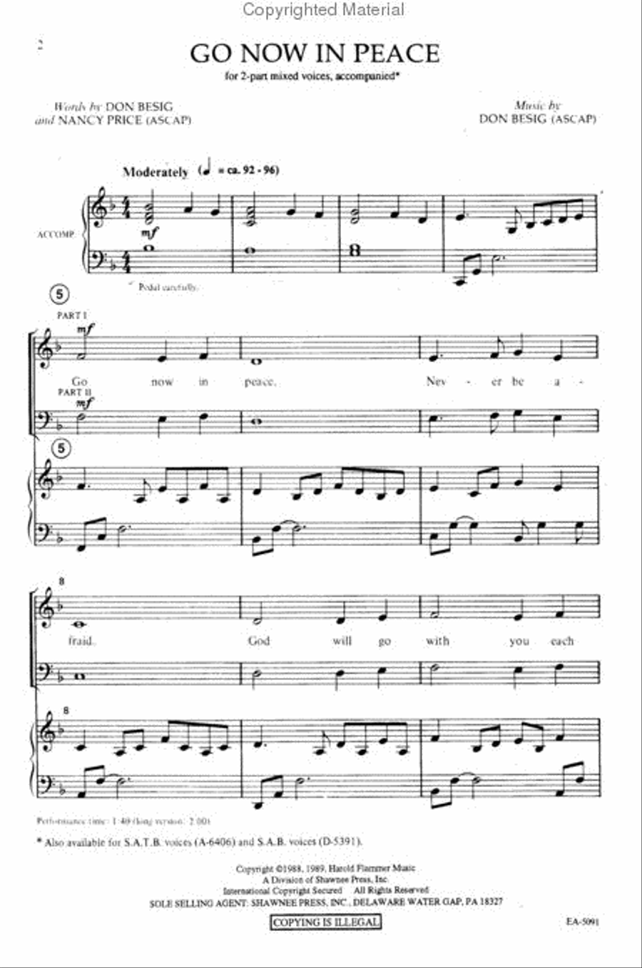 Go Now in Peace 2-Part scores gallery preview page 2