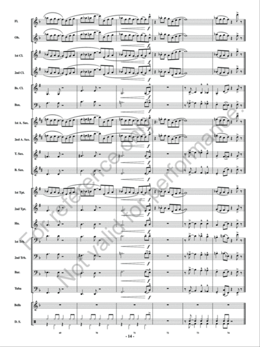 Blues March Concert Band scores gallery preview page 15