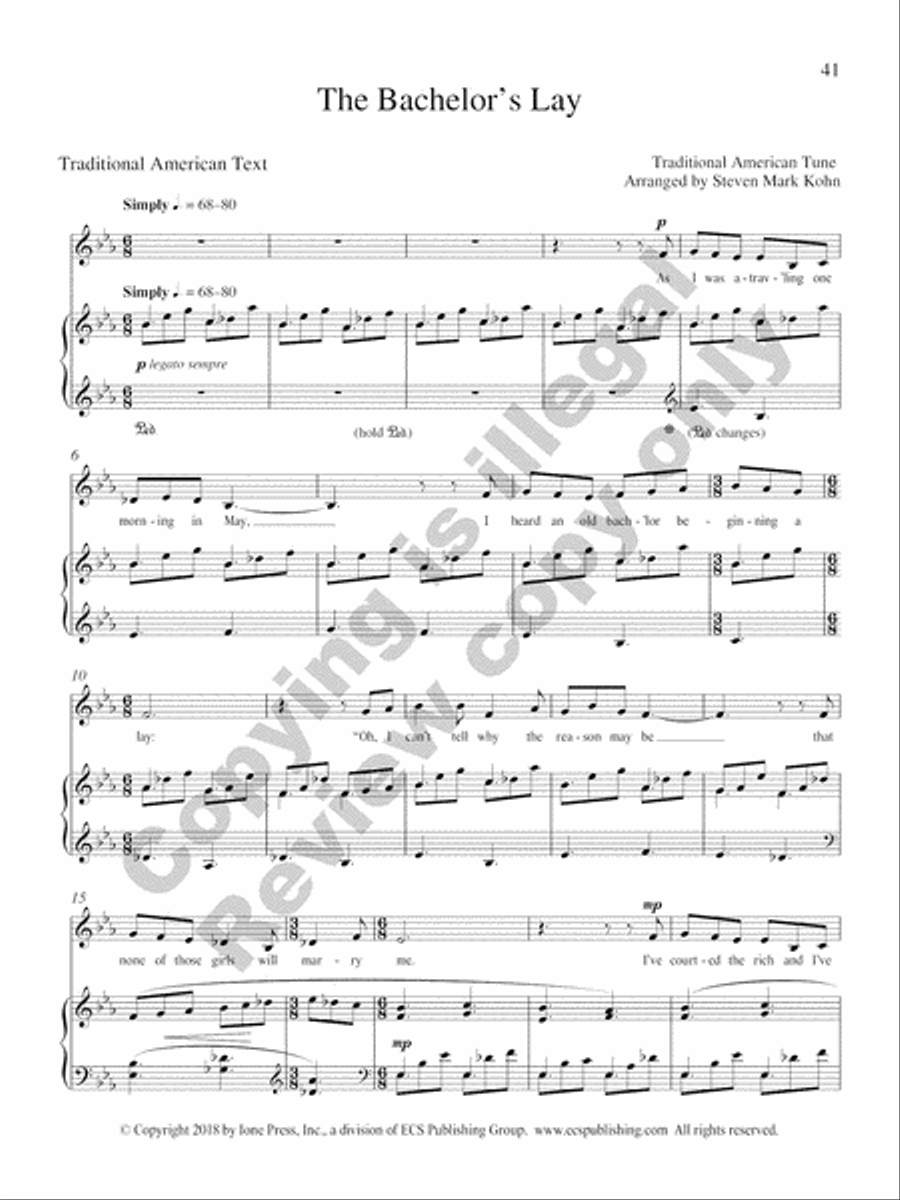 American Folk Set Low Voice scores gallery preview page 19