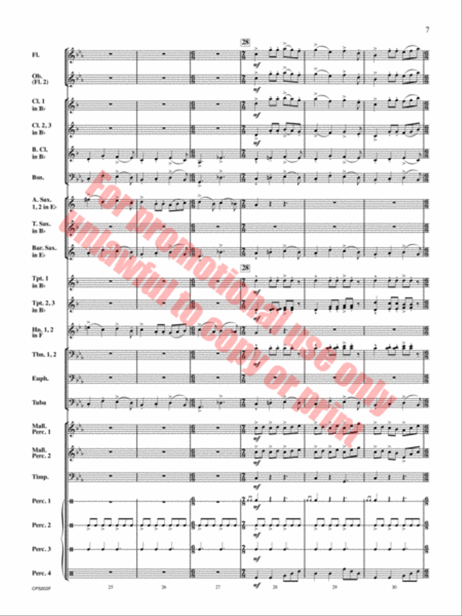 Brain Waves Concert Band scores gallery preview page 8