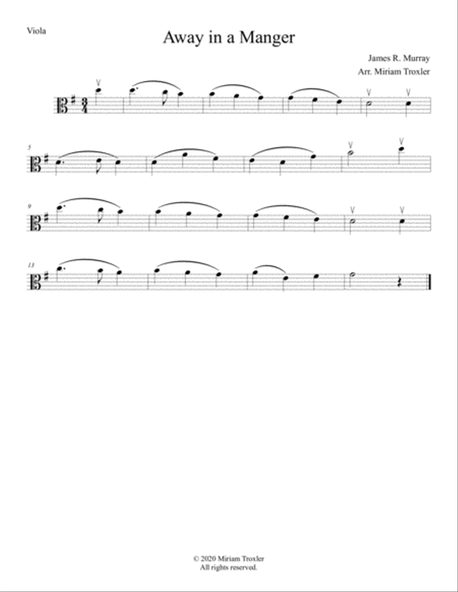 Traditional Christmas Carols for Viola Viola scores gallery preview page 5