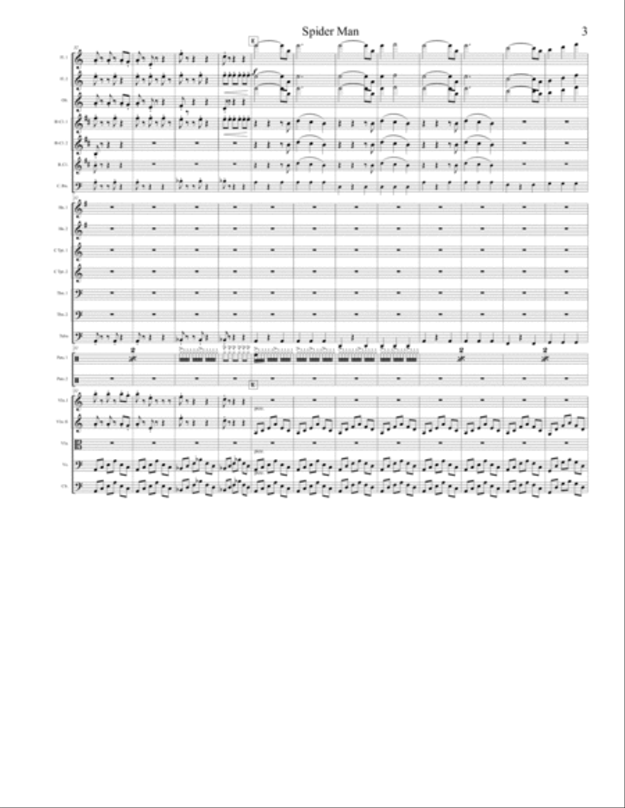 Spider-man: No Way Home Main Theme Chamber Orchestra scores gallery preview page 3