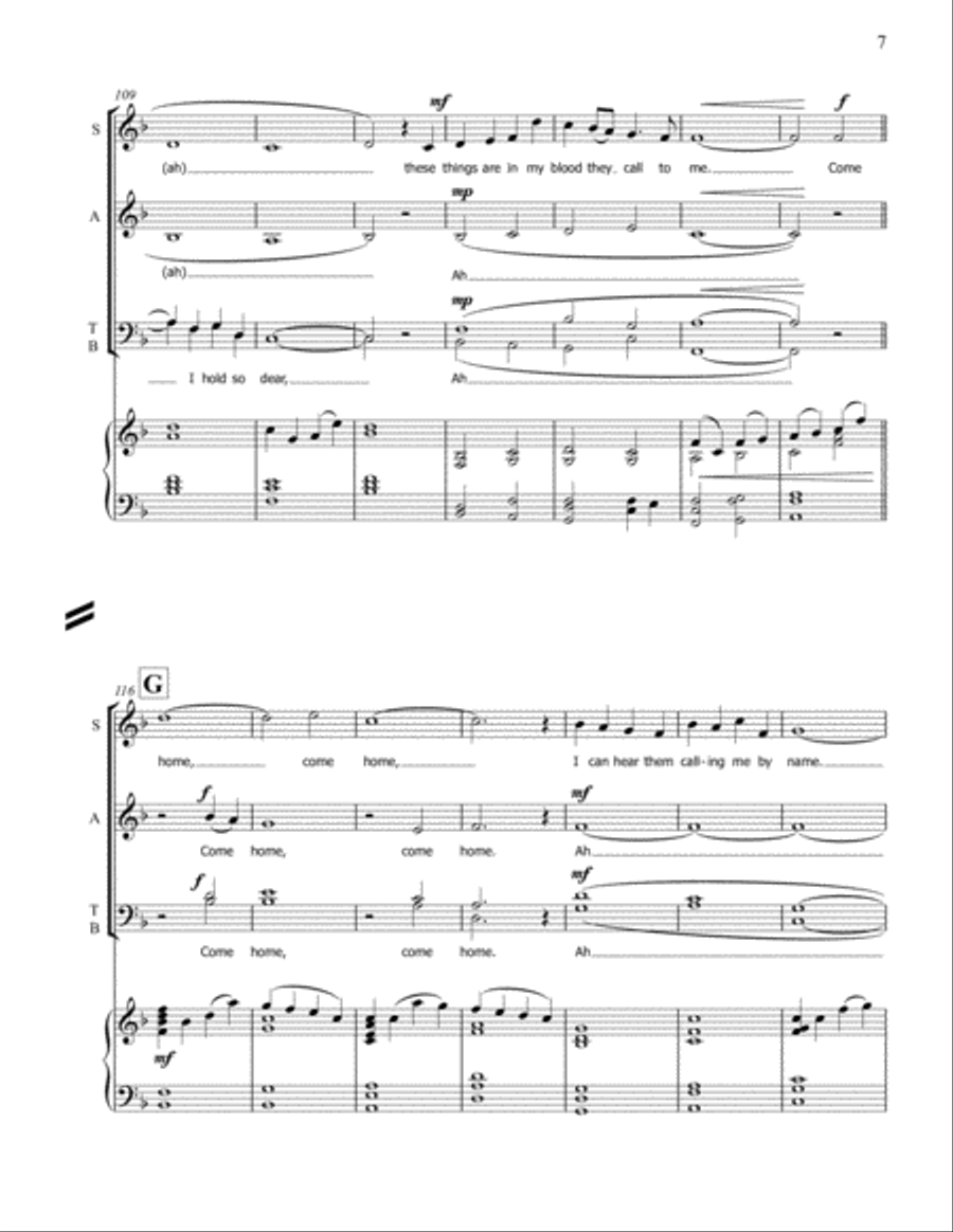 Come Home 4-Part scores gallery preview page 8